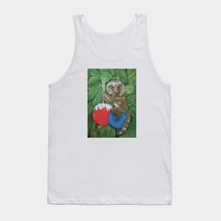 Pygmy Marmoset in the Festive Christmas Tree Tank Top